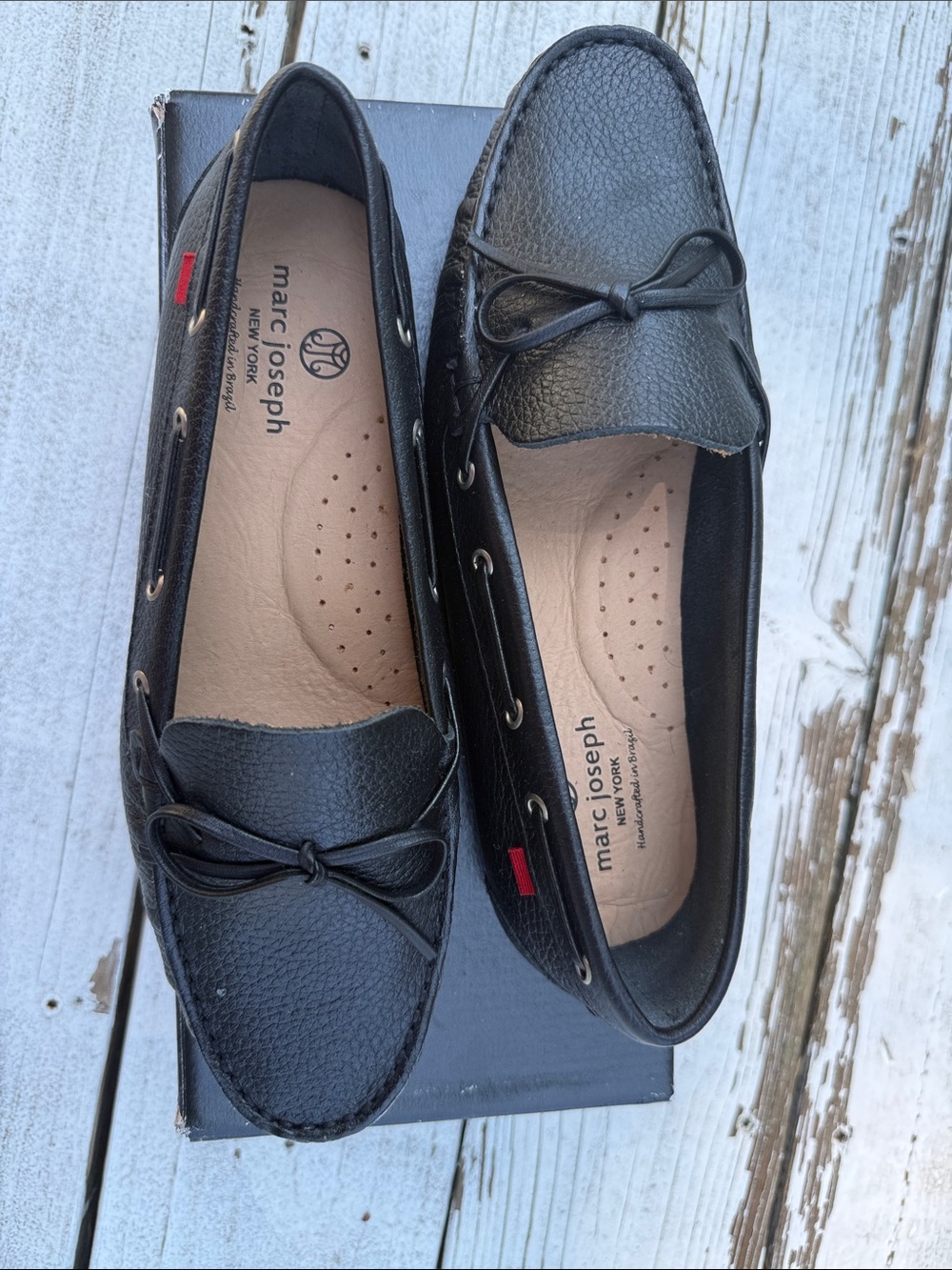 Marc Joseph Black Leather Women’s Loafers - Brand New In Box